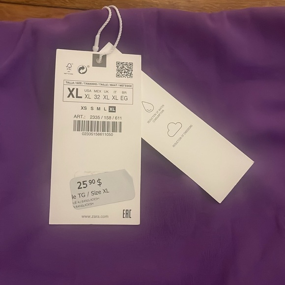 Purple gathered Zara mini - Picture 2 of 3